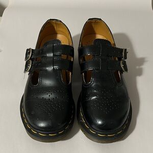 Dr. Martens Black Double Strap Loafers